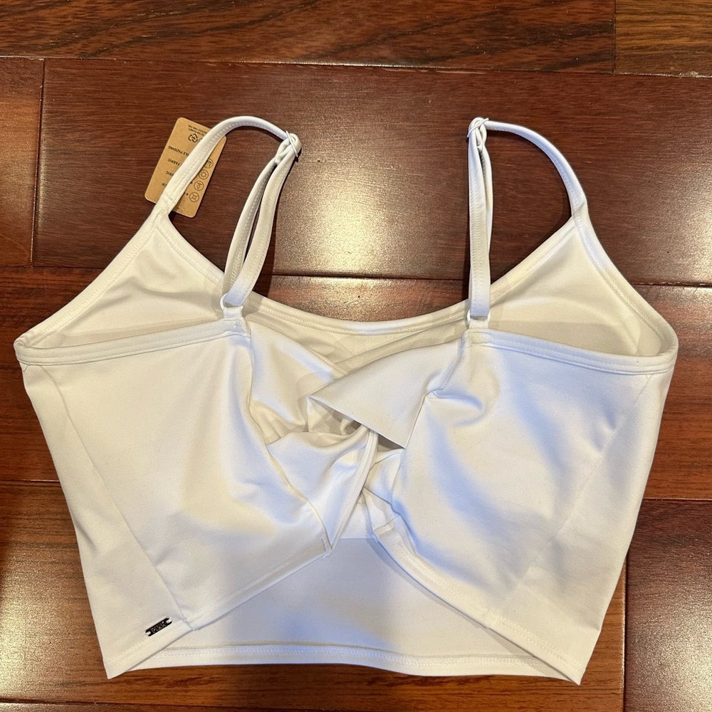 PINK VICTORIA’S SECRET ULTIMATE LIGHTLY LINED TWIST BACK SPORTS BRA Sz L White
